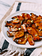 Soy Butter Glazed King Oyster Mushrooms