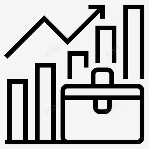 上涨条形图增长图标 UI图标 设计图片 免费下载 页面网页 平面电商 创意素材-花瓣网