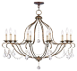 Chesterfield 10 Light 1 Tier Chandelier - Venetian Golden Bronze modern chandeliers