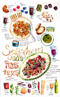 Spaghetti a la puttanesca — food illustration | Tumblr. Illustrated recipe