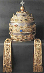 Papal Tiara, the papal crown, worn at coronation ceremonies.