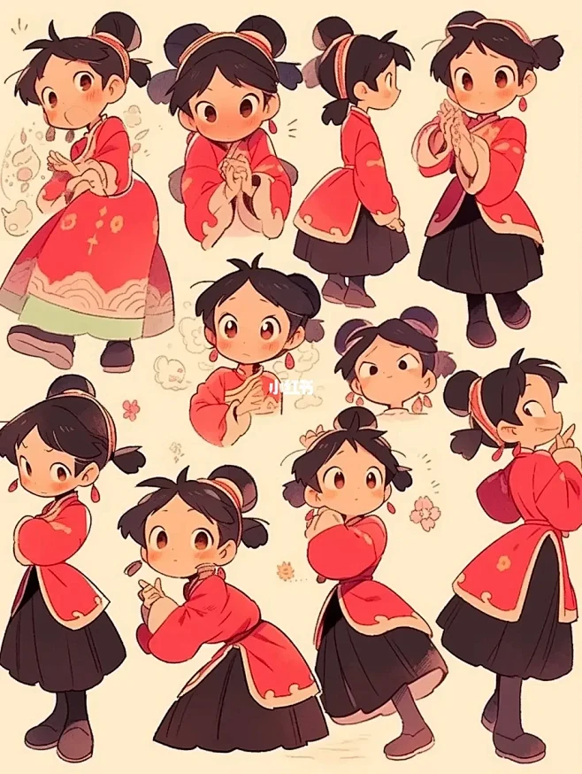 穿汉服的中国女孩