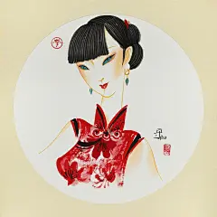 【《彩墨 .佳人》之二 -李守白人物水彩水粉-纸面(2013年作)】李守白淡彩佳人系列作品_个人作品推介、展示平台_雅昌艺术家网