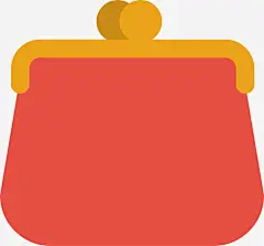 红色零钱包免抠素材 创意素材 png素材
