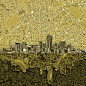 Denver Skyline Painting - Denver Skyline Abstract 8 by Bekim M