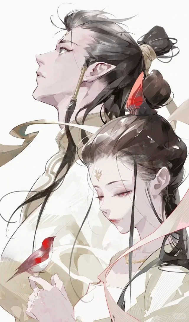 art 蓝枫 - 小红书 鹿童鹤童还有水蜜桃儿 来自水蜜桃的心声#二次元 #板绘 #哪吒之魔童闹海-花瓣网