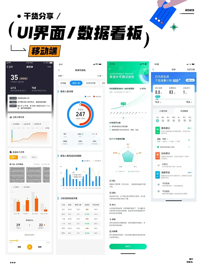 UI 灵感分享｜移动端｜数据看板-花瓣网