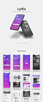 UI Kits : An aesthetic Mobile Publishing and Blogging app. Includes UI Elements Compatible with Sketch & Photoshop. Lydia is Highly Customizable, Available in Dark and Light, based on 100% Vector Shapes, Retina and contains organized Files.