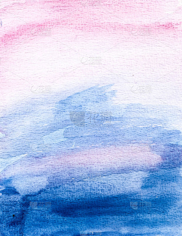 蓝色,粉色,水彩背景,垂直画幅,水,式样...