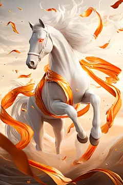 骏马图装饰画绘画图片