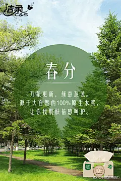 中顺洁柔纸巾-2018年二十四节气-春分海报