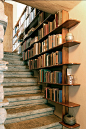Bookshelf staircase