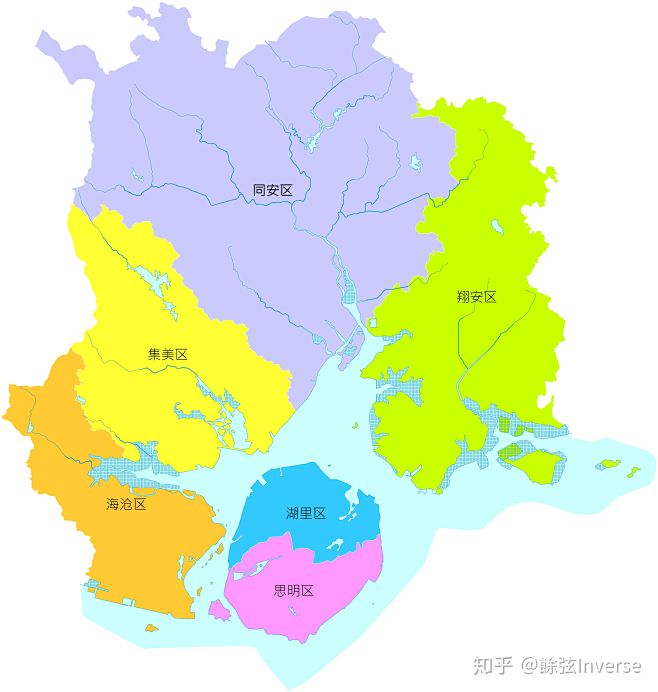 厦门市县级行政区划图