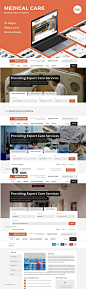 医疗保健医学主题网站设计PSD模板 Medical Care – Medical PSD Template_UI集合_乐分享素材网_psd素材_平面素材_png素材_免费素材_素材共享平台