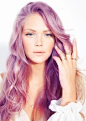 Long gorgeous pink hair.