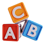 Alphabet Blocks 3D Icon