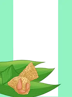 中国传统节日端午节粽子龙舟海报信纸插画背景元素设计素材(109).psd