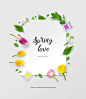 韩式春季化妆品彩妆海报模板Korean spring cosmetics poster template#tiw036a39505