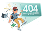 404 Page : Page illustration I designed for a 404 page. Hopefully no one will see this in the wild, but was a whole lot of fun to design