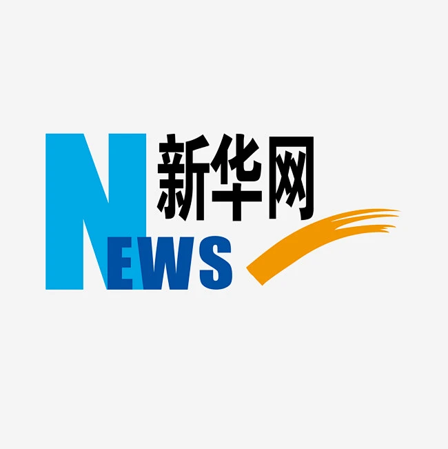 蓝色新华网新闻logo标识-花瓣网