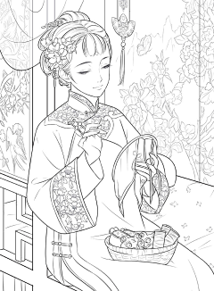 漫漫游的时间采集到插画线稿