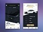 Exclusive car rental bentley ux map ui rental car gold psd app mobile