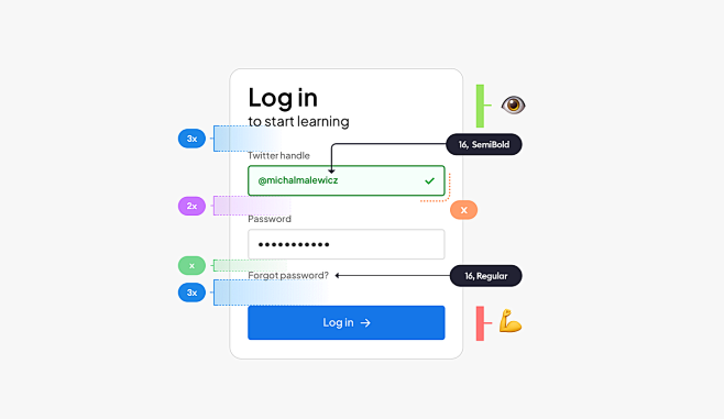 Login form UI design...