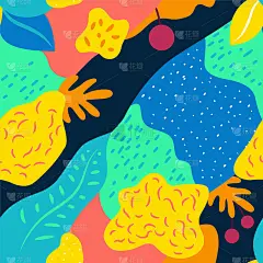 Contemporary floral seamless pattern.