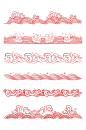 矢量中式浪花纹中国风传统海水纹祥云纹元素-众图网