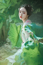 荷花仙子_人像_颇可网,荷花,人像,古装,汉服,小清新