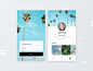 I'm working on different app designs to practice my skills. Here is the login and profile!

Here is a small sample! I hope it can be an inspiration. 

Thanks guys!
