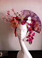 Geisha Fan Headpiece. Made to order by Mademoiselle SoCat. Price on demand via Facebook