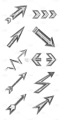 2309SC-素材组合-3D立体金属箭头元素