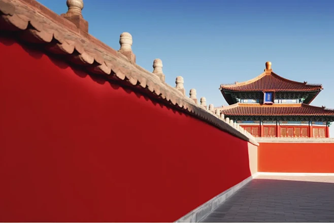 古建筑皇家园林北京故宫红墙摄影图