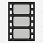 灰色扁平化电影胶片元素图标 免费下载 页面网页 平面电商 创意素材