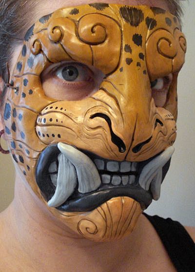 Leopard demon mask b...