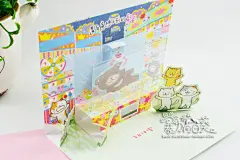 台湾猫咪生日卡回转寿司女仆咖啡厅日系祝福闺密卡通同事创意贺卡-淘宝网