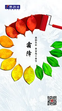 霜降 鹦鹉漆
借势海报 色彩
枫叶 创意海报