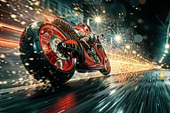 机车潮流骑行素材