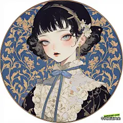 哥特式，景泰蓝珐琅，可爱的女孩 | 中文prompt咒语大全，ChatGPT咒语，Midjourney咒语，文生图咒语，提示词翻译，prompt翻译