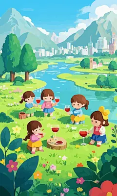 泥巴娃娃儿童孩童男孩矢量插画图形元素