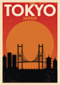 Typographic Tokyo City Poster Design