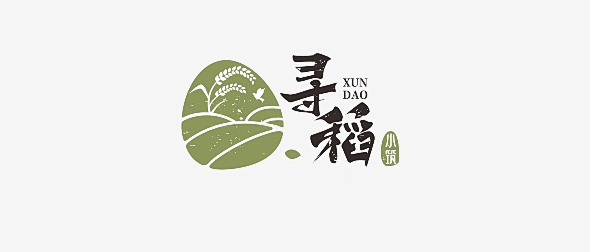 寻稻logo标志 米logo标志