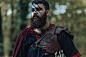 Barbarian Viking Leather Pauldron armor set larp armor viking image 5