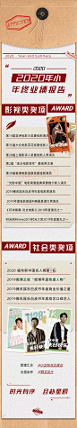 荣誉奖项年终总结公告长图明星应援