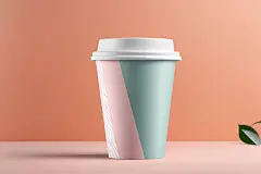 精致咖啡品牌热饮奶茶杯样机模型