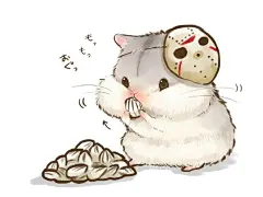 这只小仓鼠名叫hamham，就是称霸亚洲表情包的那只[哈哈] 画师名叫【仮名ゆたか】