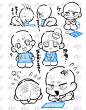 绘画模板 动态参考 q版