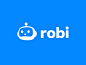 Ai robot logo design - Robi ai artificial intelligence artificialintelligence bot branding character chatbot cute deep learning face friendly happy head logo logo design machine learning mascot robot robotics smile