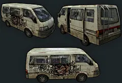 游戏_assets_低模_三视图_汽车_gameasets_trash_3D_monky_bus_bong_作品编号:398776_高清CG插画、原画下载_千画网588art.com